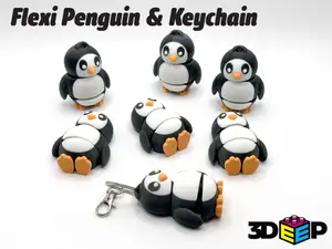 Flexi Penguin & Keychain No Supports No Supports