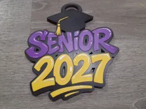 Class of 2027 "Senior 2027" Hype Chain Pendant