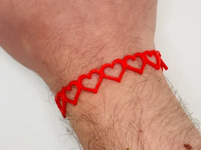Bracelet wristband with hearts 4 different models