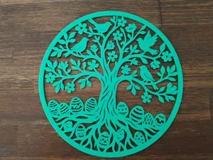 Easter Tree Wall Art with Birds & Eggs