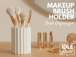 Fluted Makeup Brush Holder | Pen / Pencil Cup
