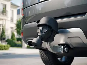 Post-apocalyptic helmet hitch tow ball cover 50mm