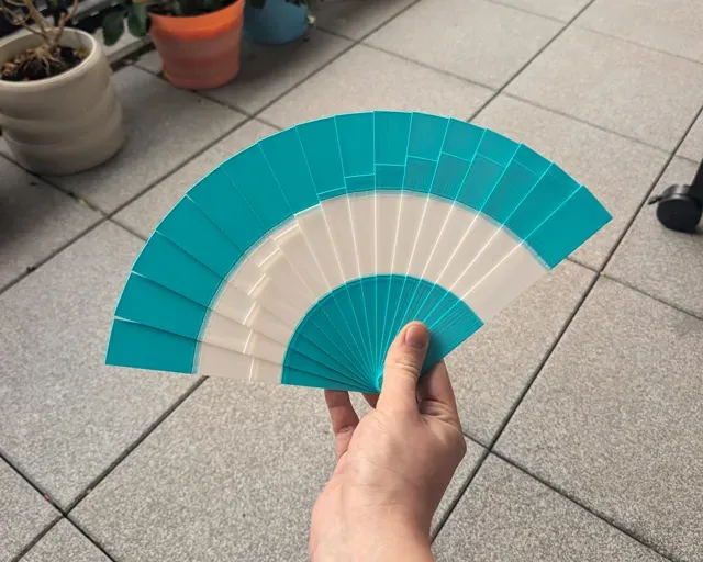 Argentina Flag Folding Fan / Print-in-Place — Фото 2 из 4