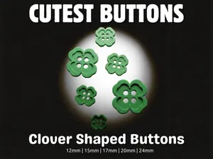 Clover shaped buttons