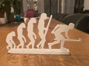 Human Evolution Field Hockey Player
