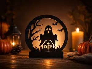 Ghost Graveyard LED Tea Light Decor