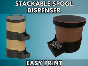 Stackable spool dispenser