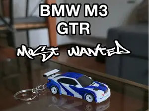 BMW M3 GTR Most Wanted Keychain (working wheels)