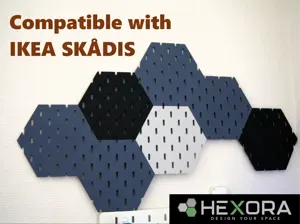 HEXORA Hex Pegboard Starter Kit for IKEA SKÅDIS