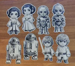 StarWars Series | Luke,Leia,R2D2,C-3PO | 8in1 Pack