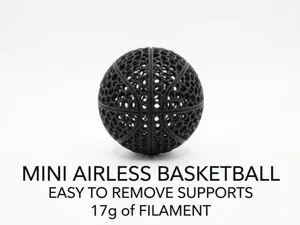 Mini Airless Basketball – Easy-Remove Supports