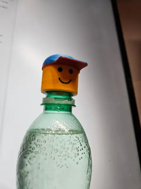LEG0 Style Head PET Bottle Cap with Cap — Image 2 of 3