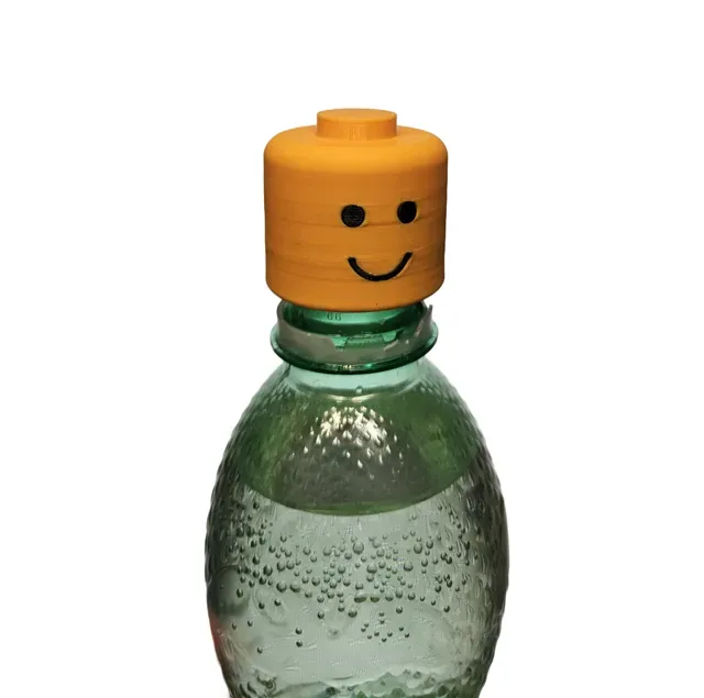 LEG0 Style Head PET Bottle Cap with Cap — Image 3 of 3