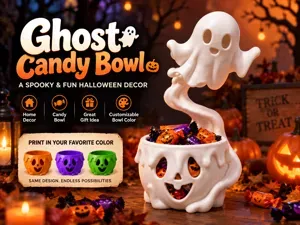 Ghost Candy Bowl – Spooky Halloween Decor