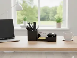 Modular Desk Organizer with Pen Holder, Card Slot
