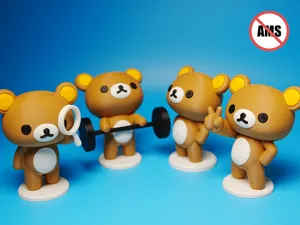 轻松小熊桌面摆件（分件打印）