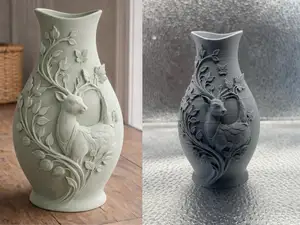 Elegant Deer Floral Vase Nature Inspired Home Deco