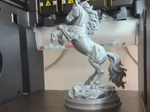Majestic Rearing Horse Statue