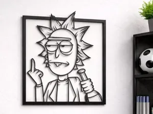 Cadre 3D - rick et morty (rick)