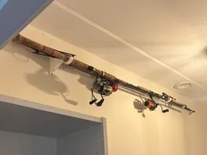 Wall mount for fishing rods