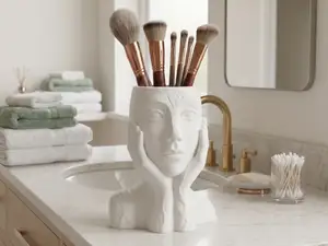 Serenity Muse – Elegant Planter & Makeup Organizer
