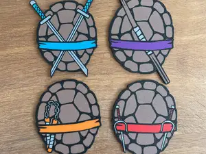 Ninja Turtle Coaster Set / 4 colors each / TMNT / 