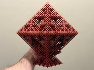 Wireframe Rhombic Dodecahedral Sierpiński - Lvl 4