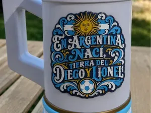 Parche Chop Argentina Fileteado Lío Messi Diego