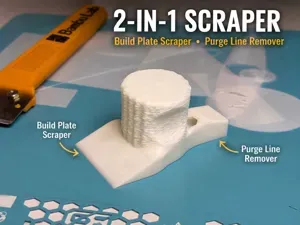2-in-1 Build Plate & Purge Line Scraper