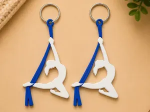 Aerial Silks Keychain | Acrobat Design