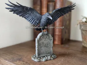 Raven on Gravestone | Rabe auf Grabstein