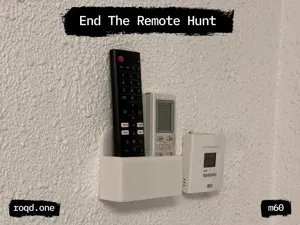 2 Remotes Wall Mount Holder