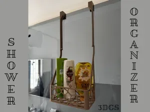 Shower Glass Organizer - Voronoi Design