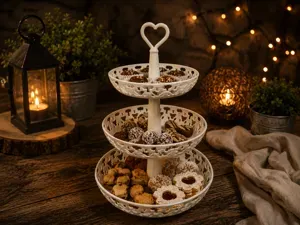 3-Tier Dessert Stand – Heart Handle