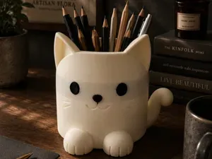 Cute Cat Pencil Holder
