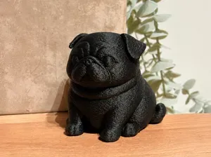 Chubby Fat Pug - cute minimalist figurine