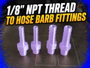 1/8" NPT Thread to Hose Barb Fittings/Adapters