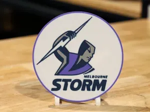 Melbourne Storm NRL Rugby Logo 100mm Round Coaster