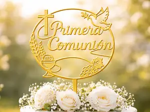 Cake Topper - Gold Primera Comunión