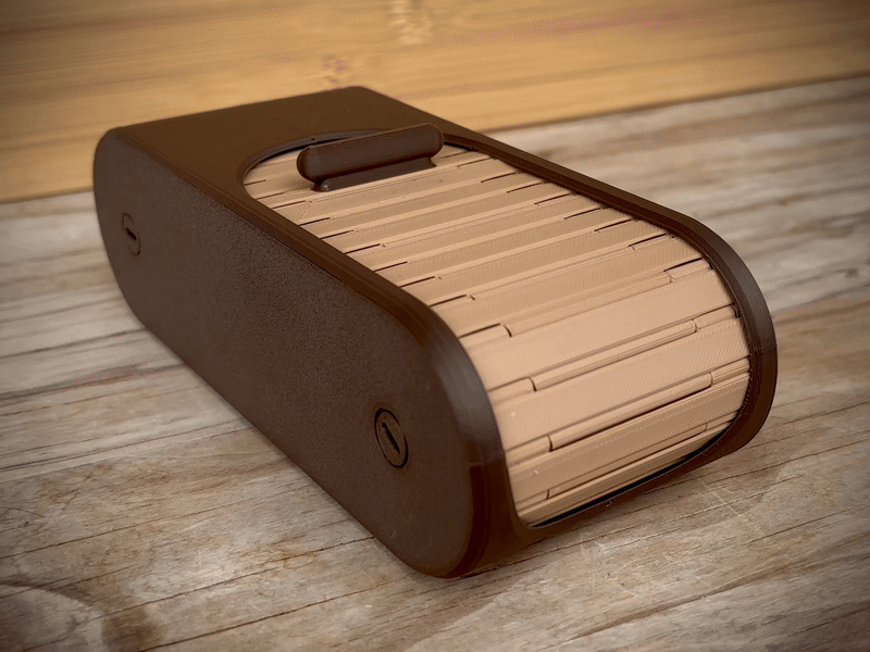 Capsule Tambour Box | Roll top Storage | Organizer