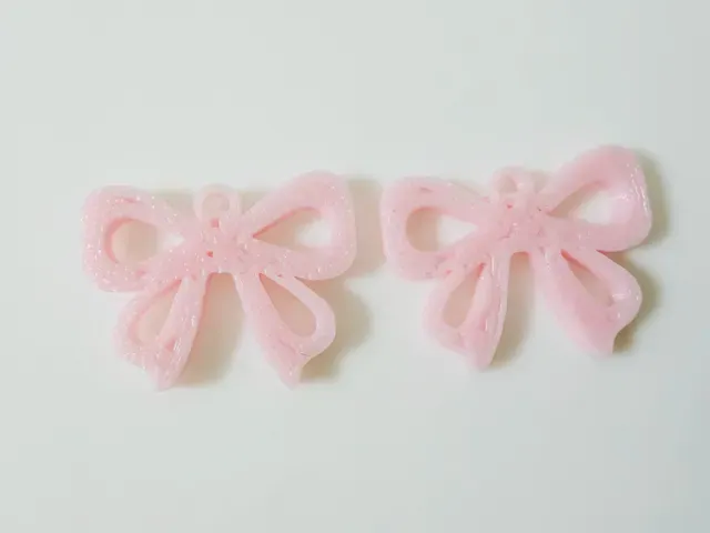 Pink Bow Earrings - Cute 3D Printed Kawaii Jewelry — Фото 3 из 7