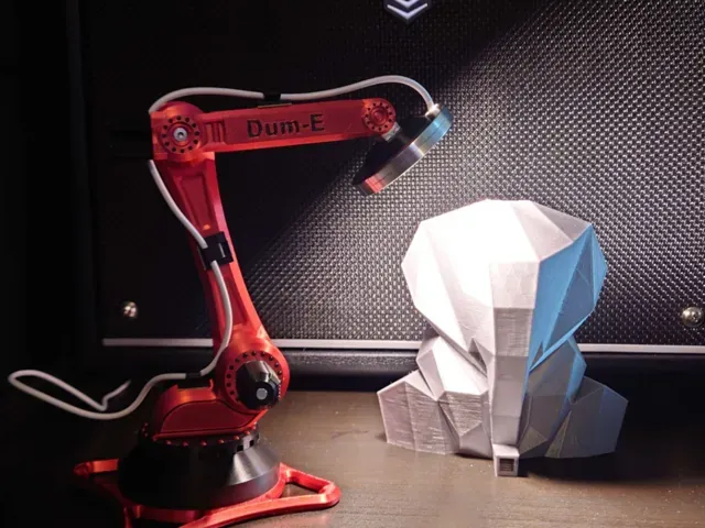 Dum-E the handy desk buddy. Lamp, stand, holder