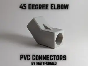 PVC 45 Degree Elbow Connector (All Sizes)