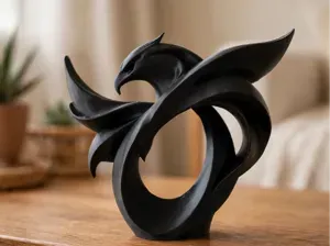 Fluid Eagle Sculpture — Abstract Bird Decor