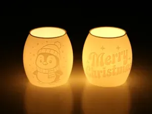 Cute Penguin - Tealight Lithophane Lamp