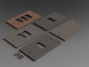 Cover Plate Wall Plate - Voronoi Design 1 Slot