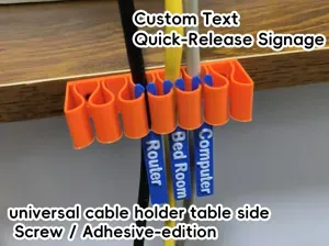 universal cable holder table side Screw / Adhesive