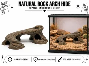 Natural Rock Arch Hide & Feeding Ledge Decor