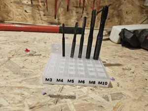 Tap Holder M3–M10 – Wall Mounted, 5× Each Size
