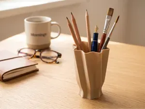 Helix Bloom Twisted Vase & Pen Organizer